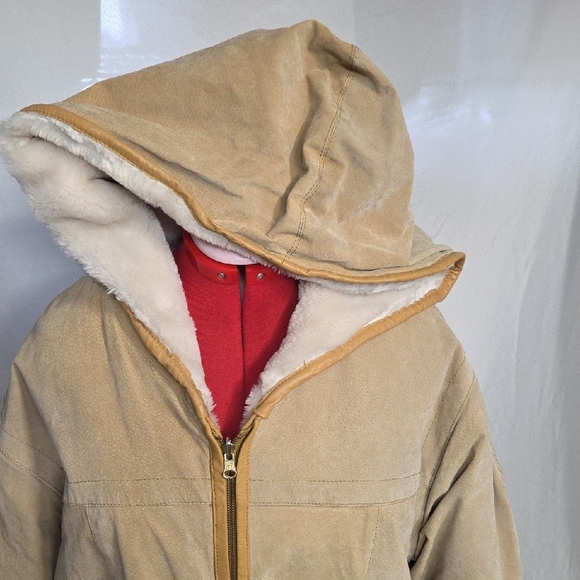 Elegant COMINT  Tan Leather Jacket with Cream Lining. Med - Picture 5 of 16